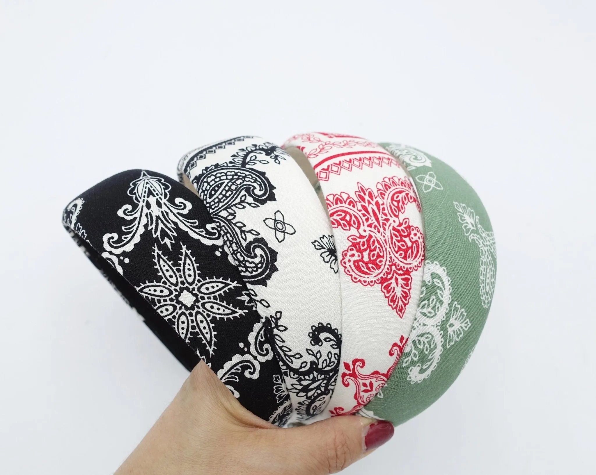 paisley print padded headband for women