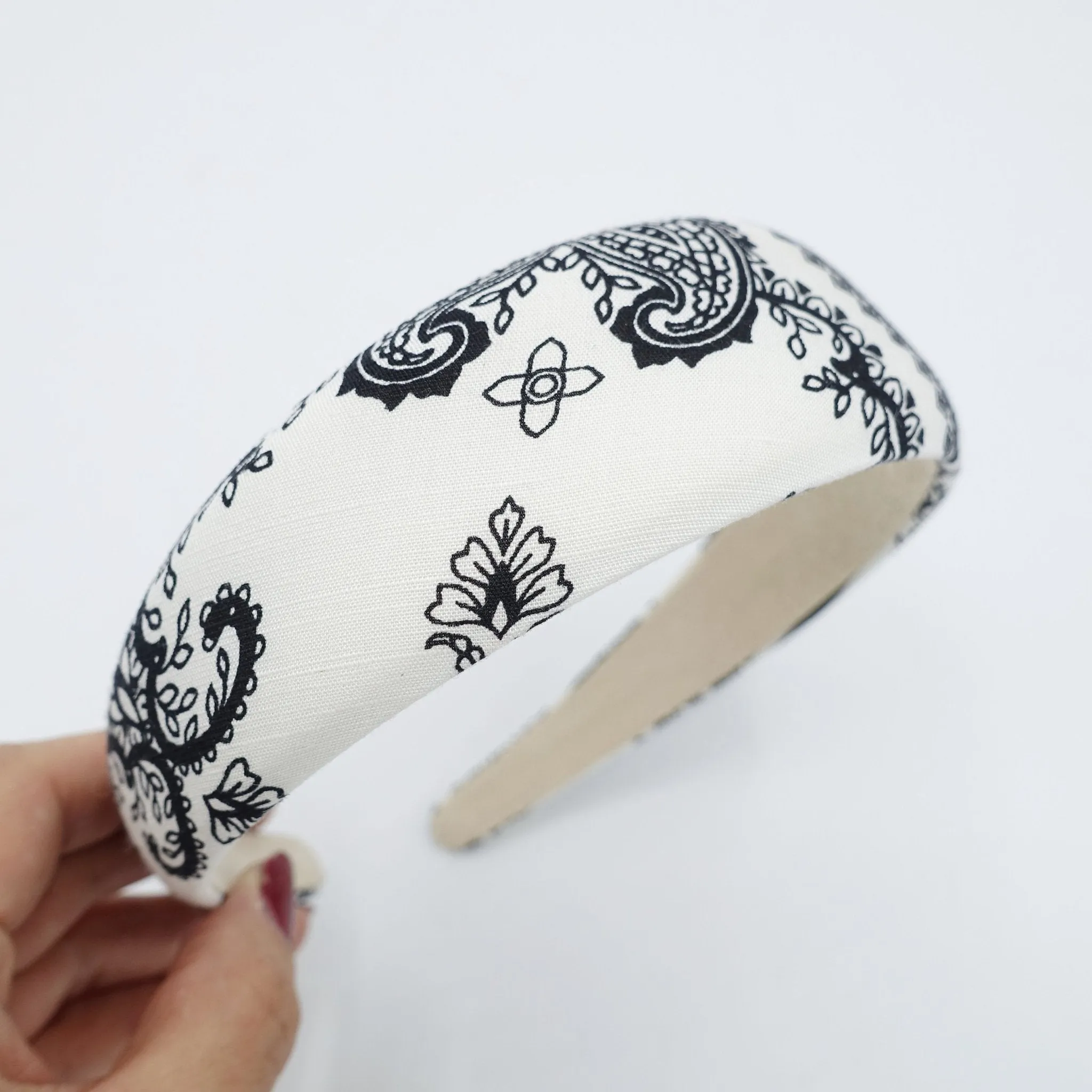 paisley print padded headband for women