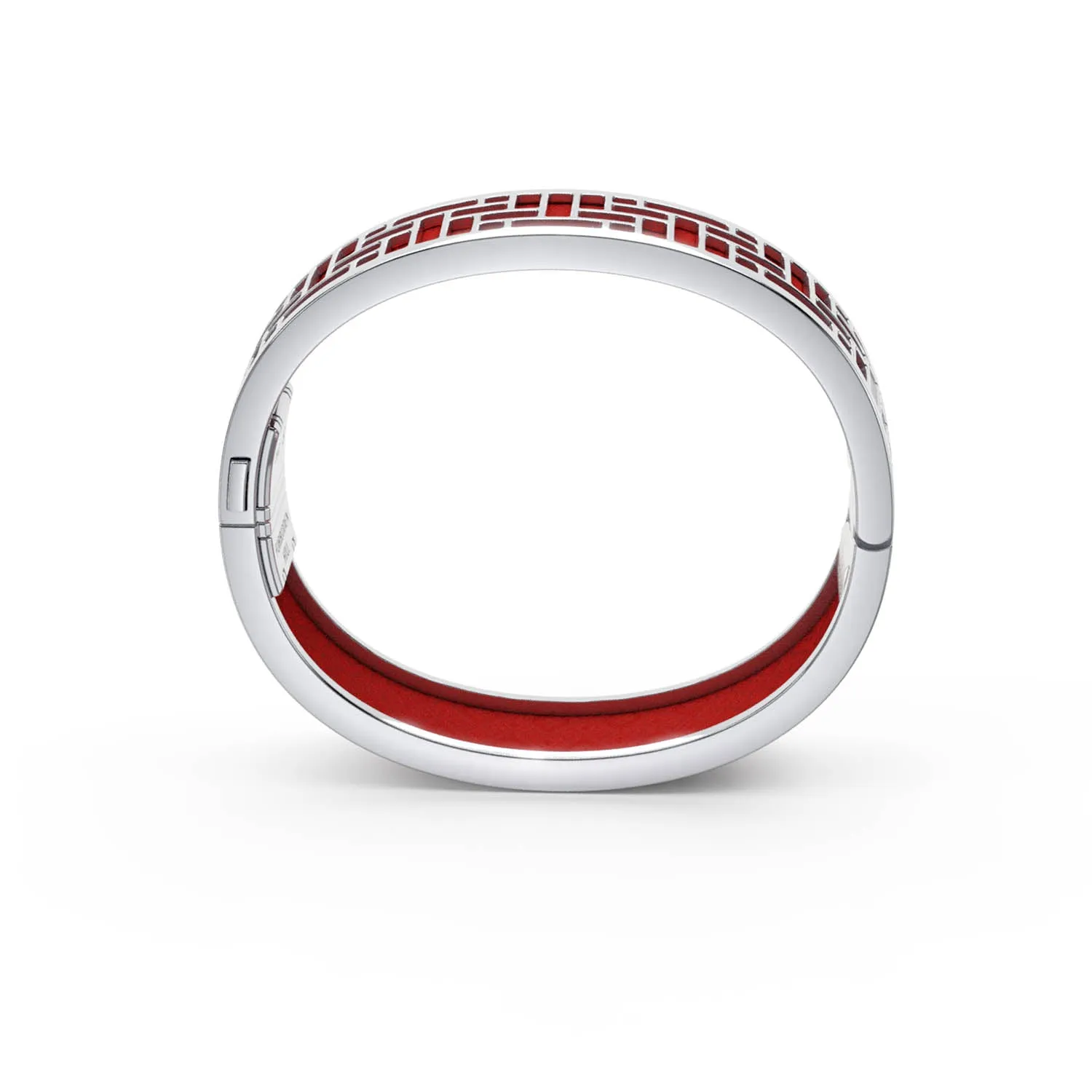 Pavilion Bangle - Dragon Red - Sterling Silver