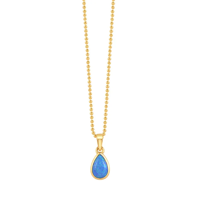 PEAR CZELLINE OPAL NECKLACE