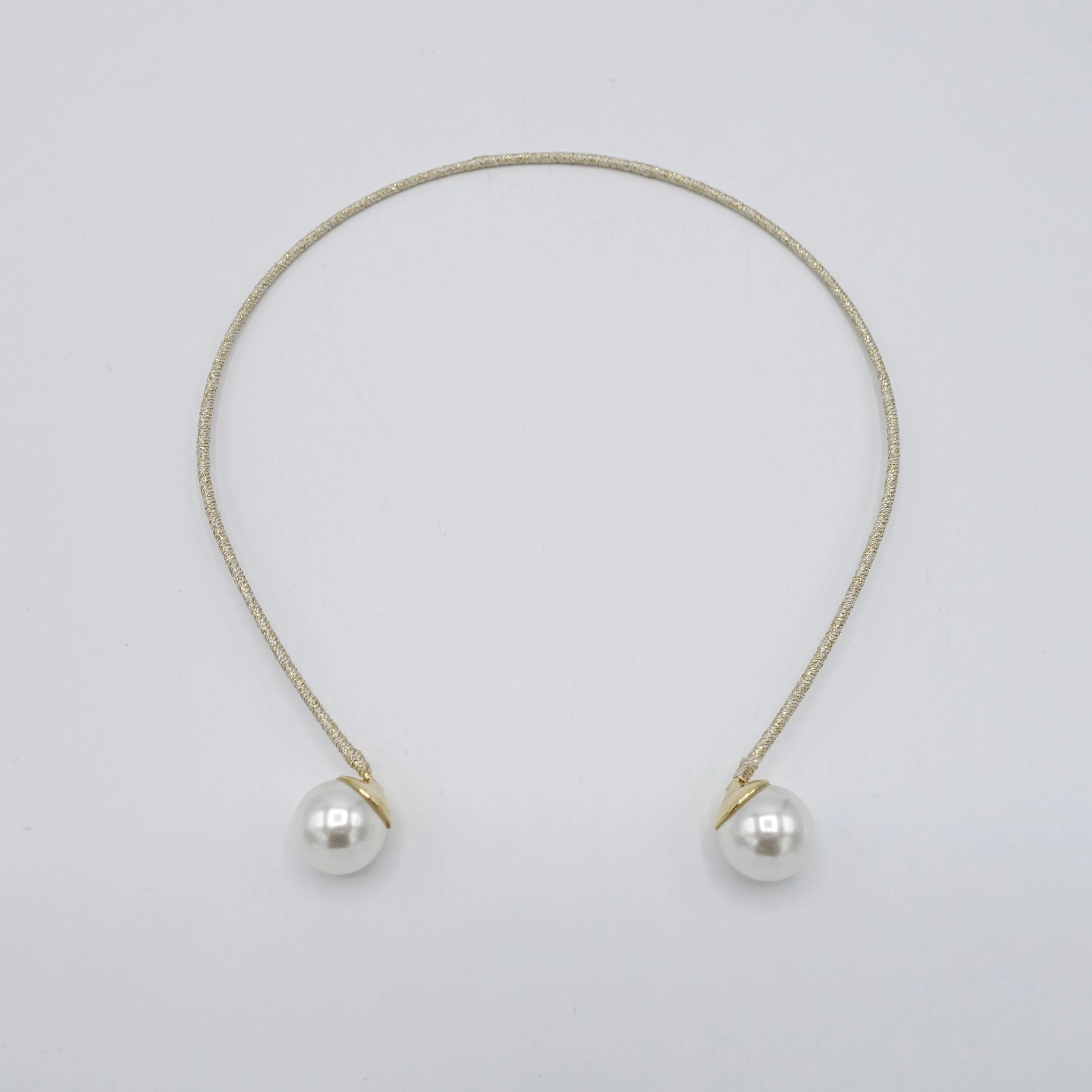 pearl ends thin metal headband