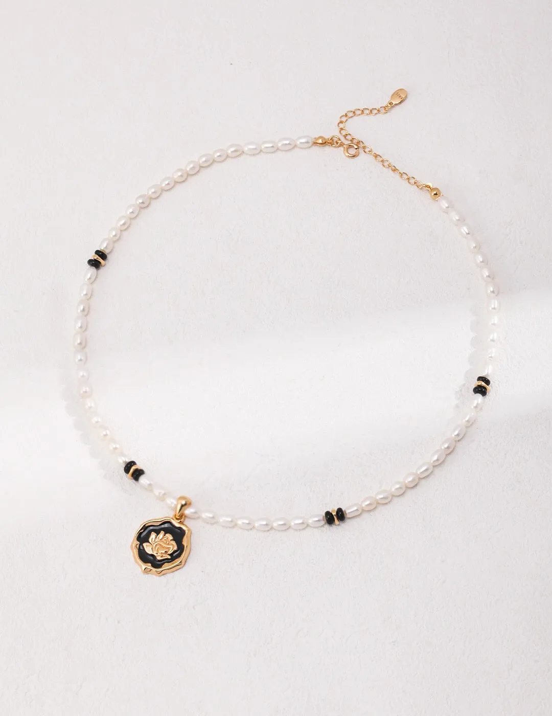 Pearl Onyx Stone Natural Pearl Necklace