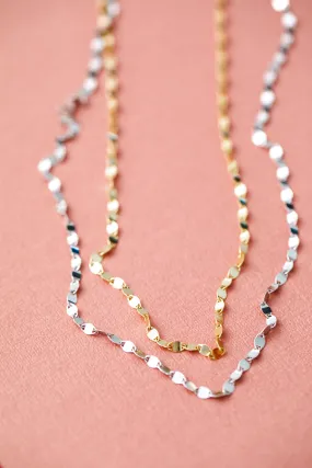 pebble layering chain { gold   silver }