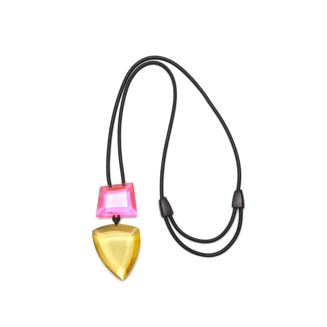 Pero Monies Pendant in Pink Yellow