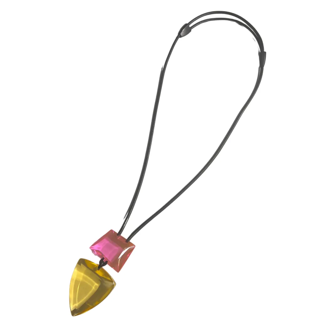 Pero Monies Pendant in Pink Yellow