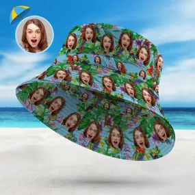 Personalized Bucket Hat Double-Side-Wear Reversible Funny Hawaiian Style Fisherman Hat