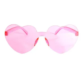 Perspex Hearts Party Glasses - Light Pink