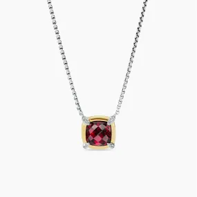 Petite Châtelaine Pendant with Garnet and Diamonds