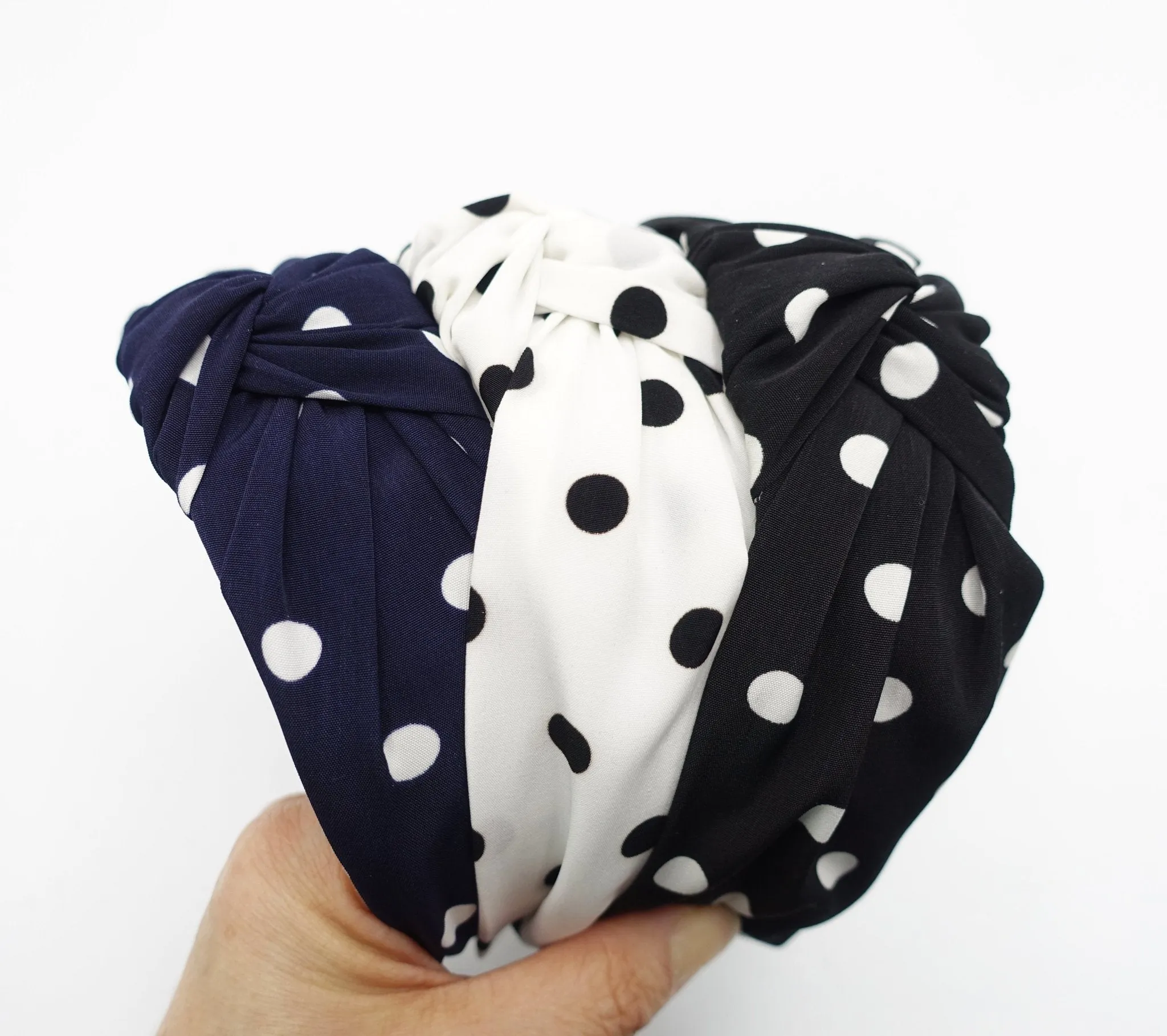 polka dot print knotted headband