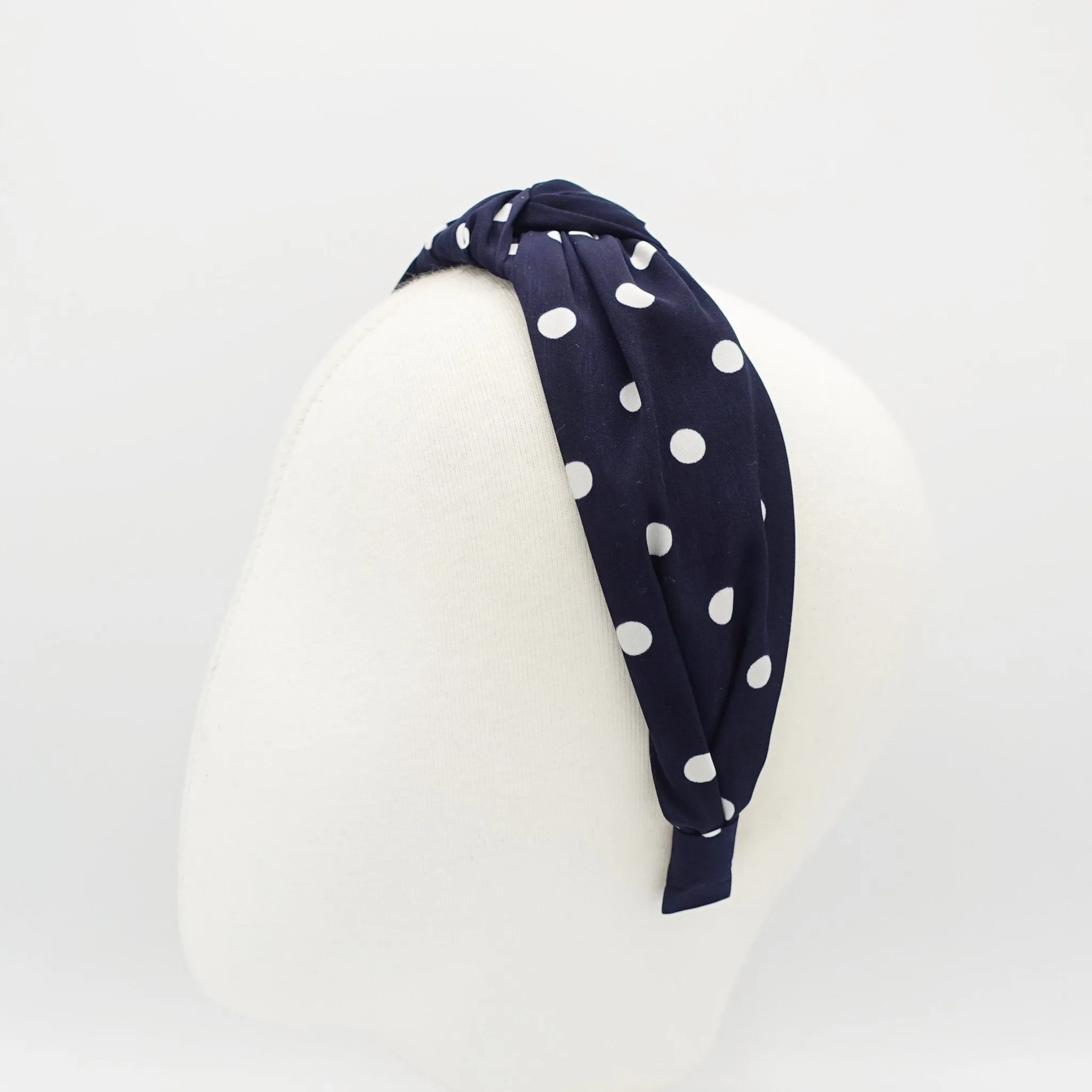 polka dot print knotted headband