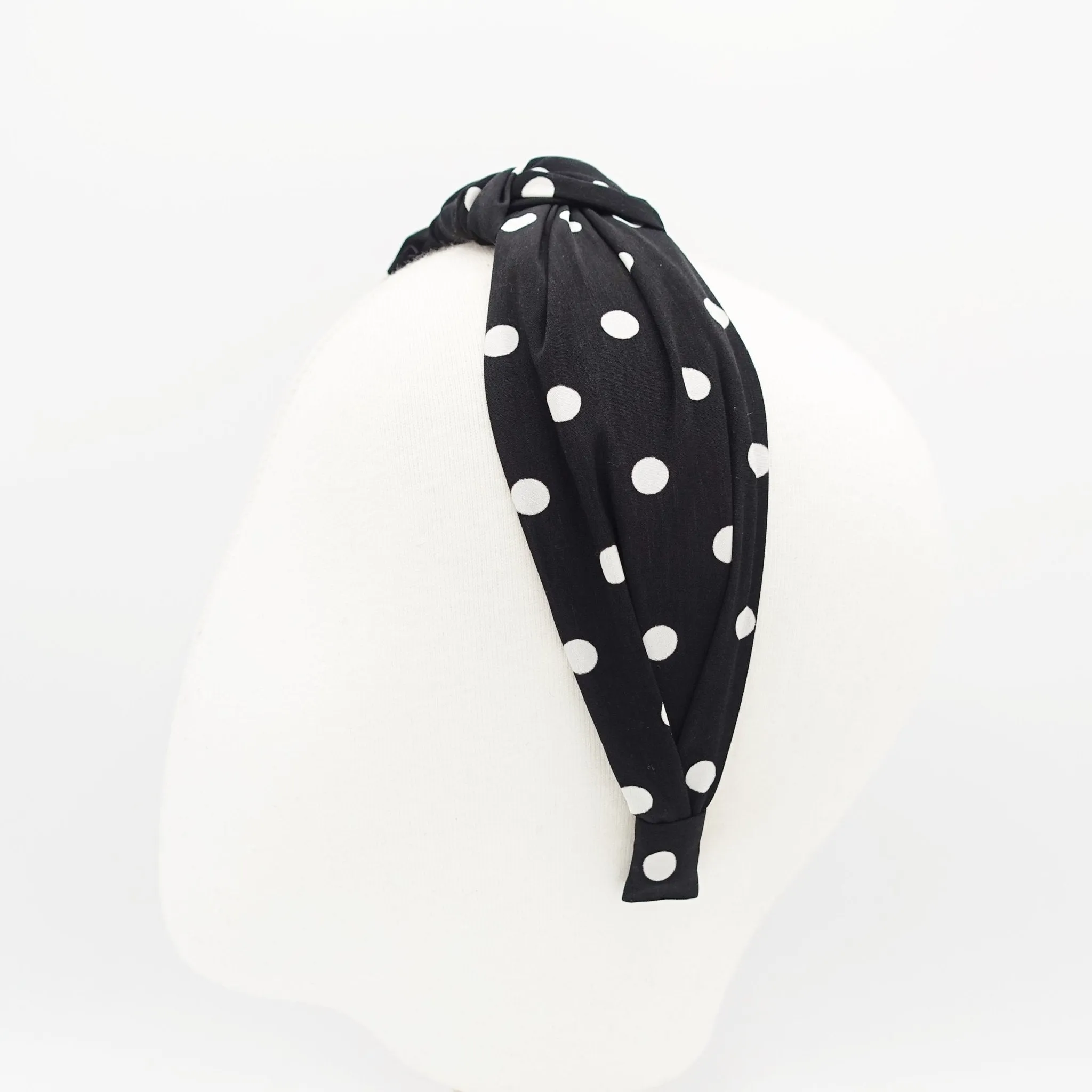 polka dot print knotted headband