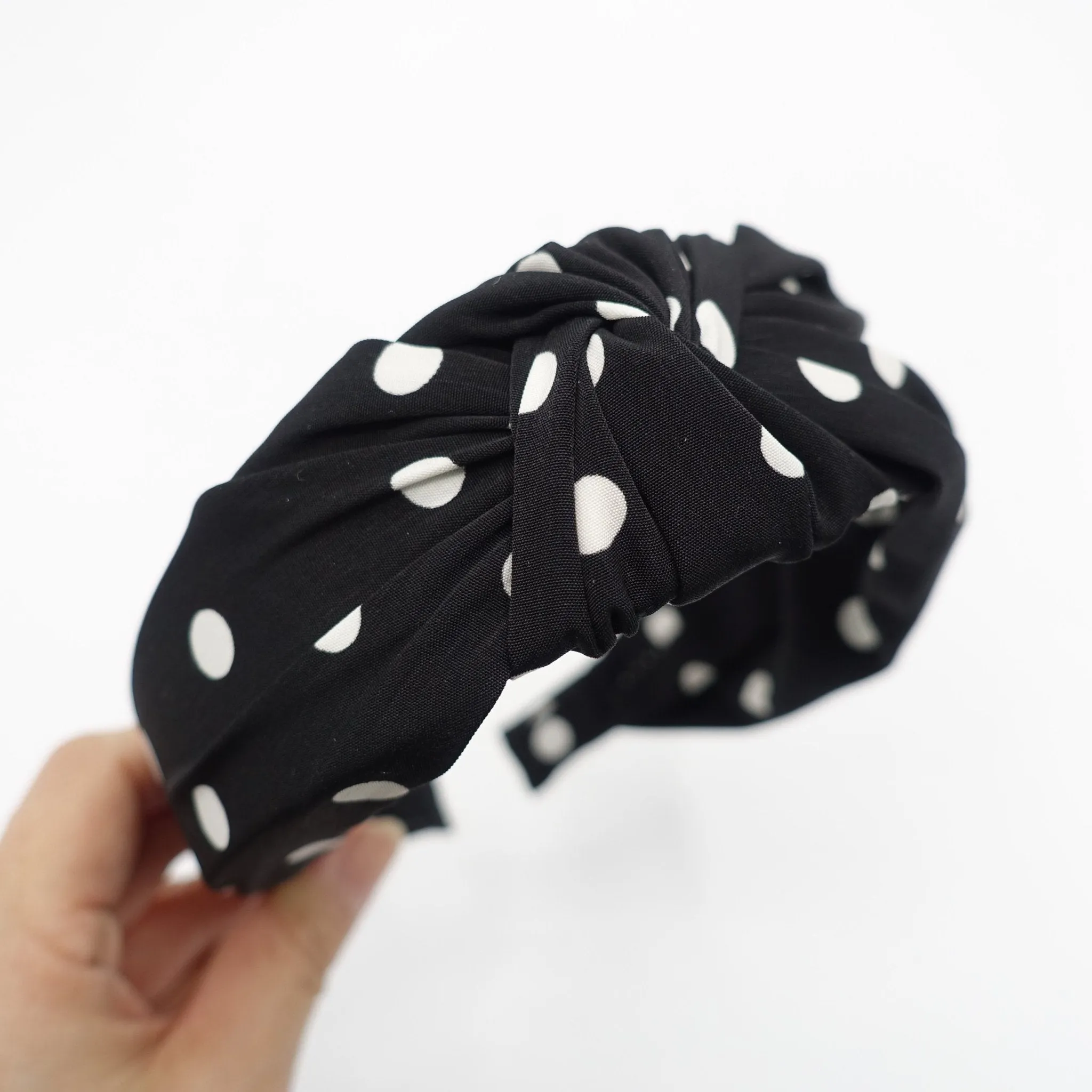 polka dot print knotted headband