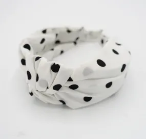 polka dot print knotted headband