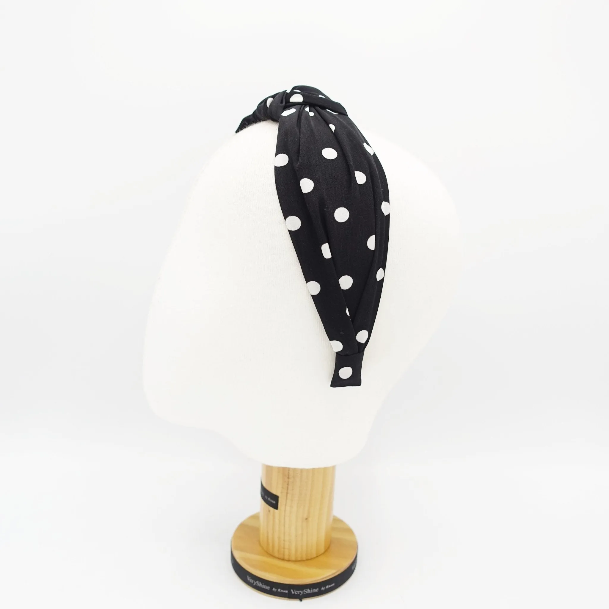 polka dot print knotted headband