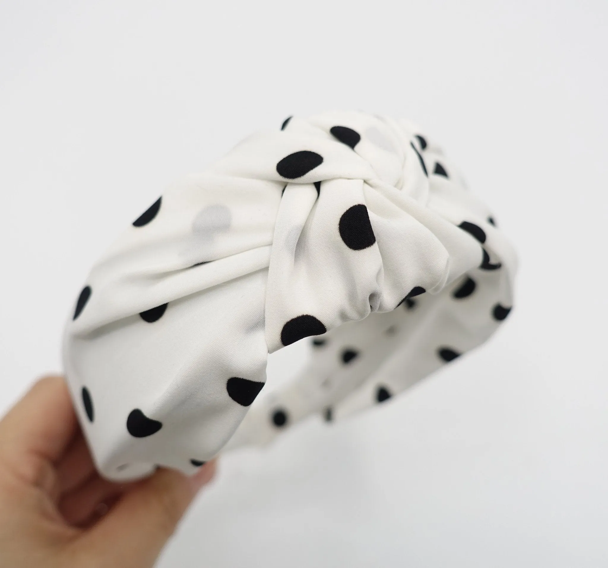 polka dot print knotted headband