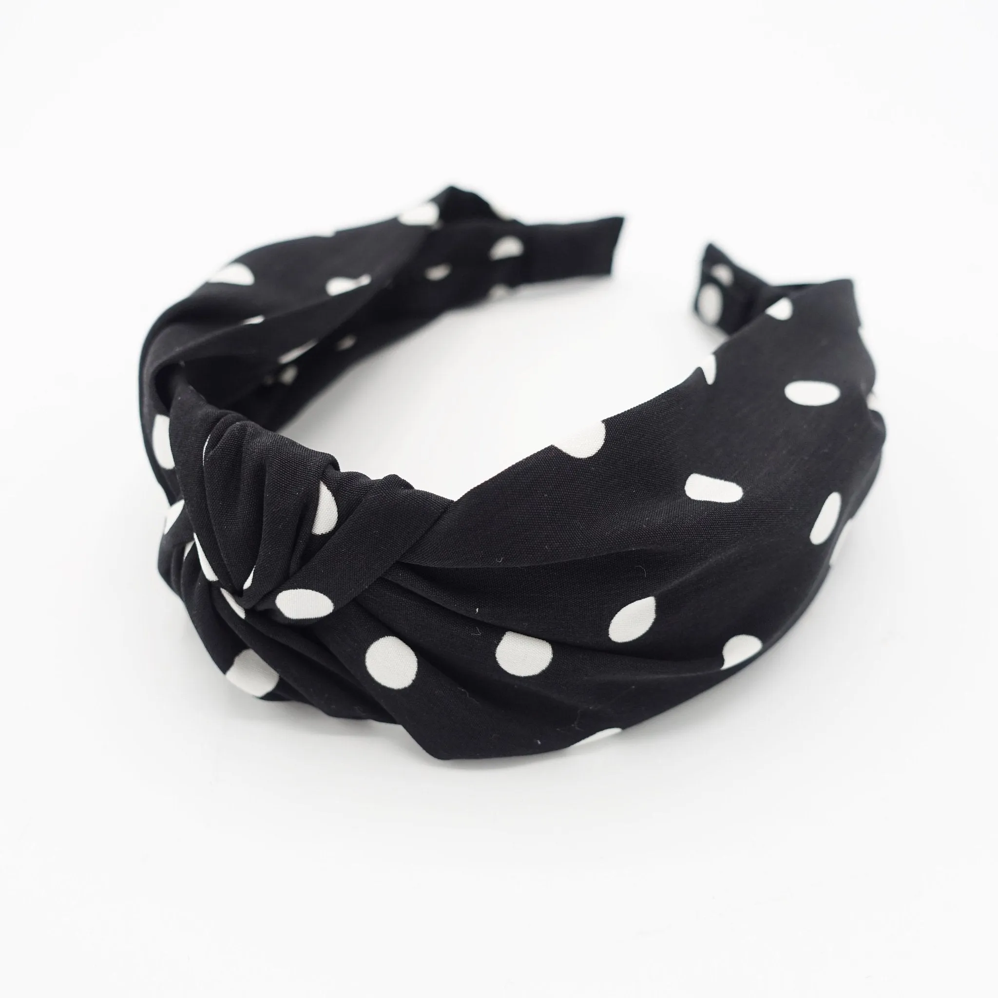 polka dot print knotted headband