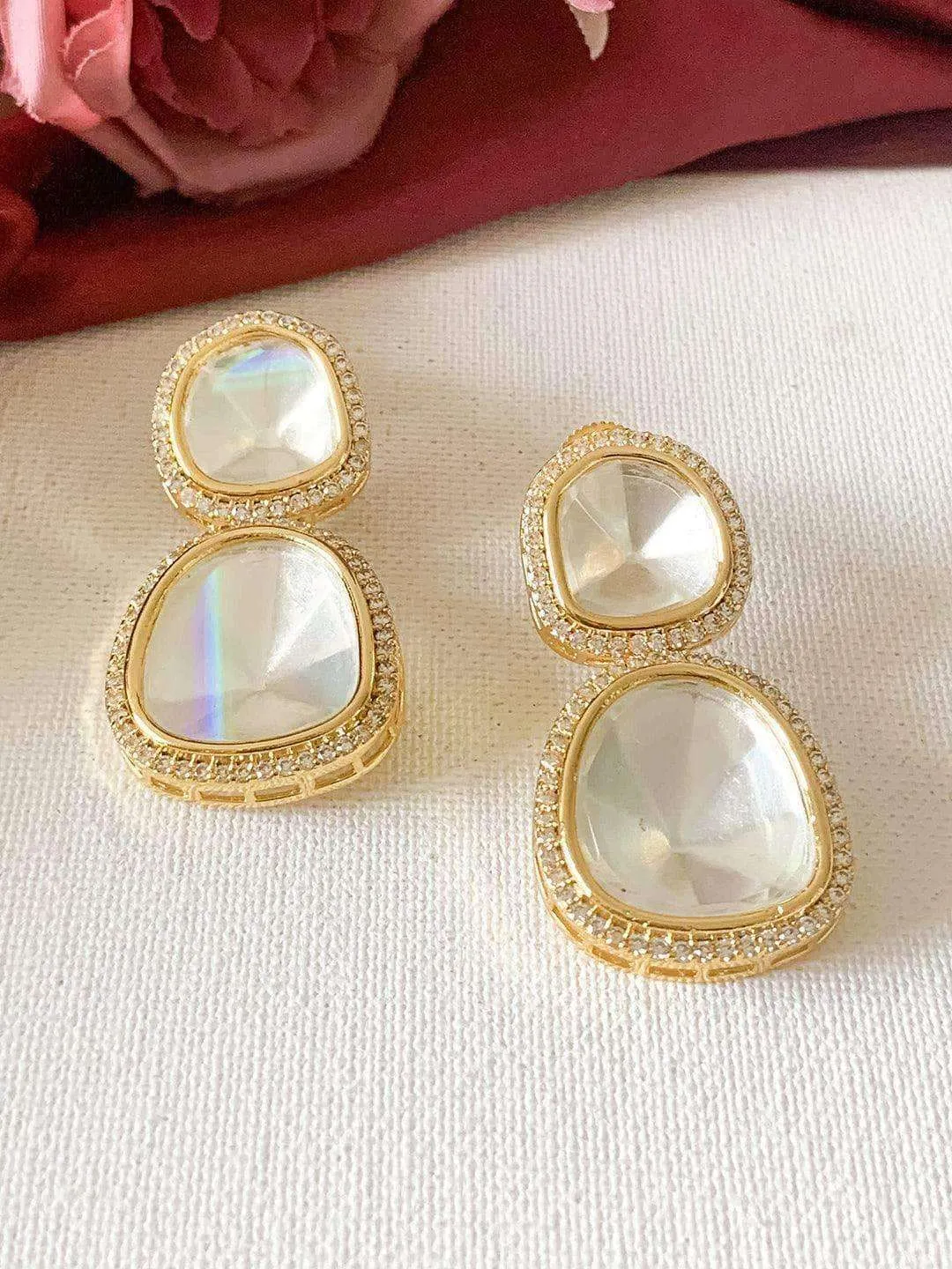 Polki Stone Ad Earring