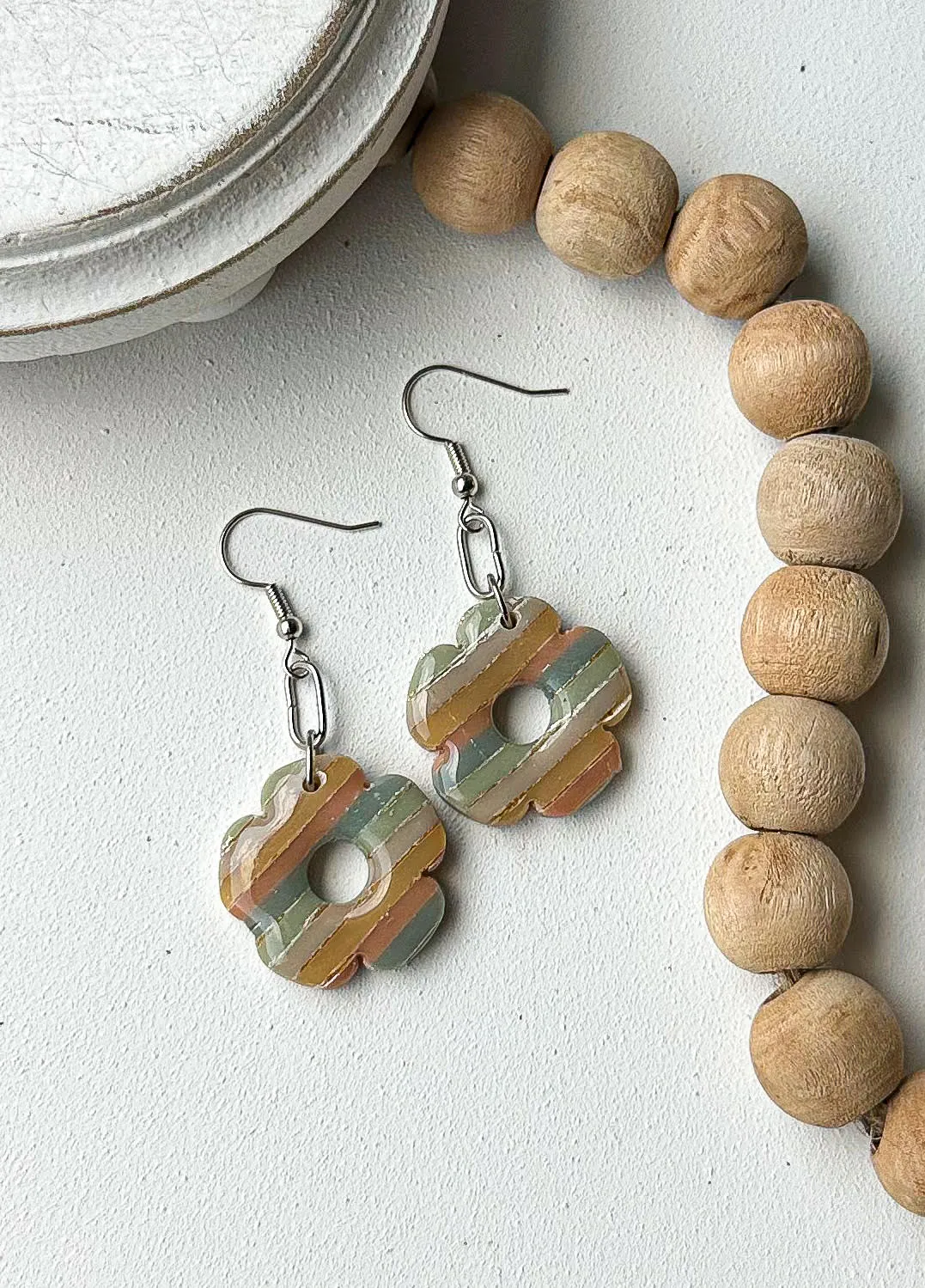 Polymer Clay Earrings - Beach Inspired