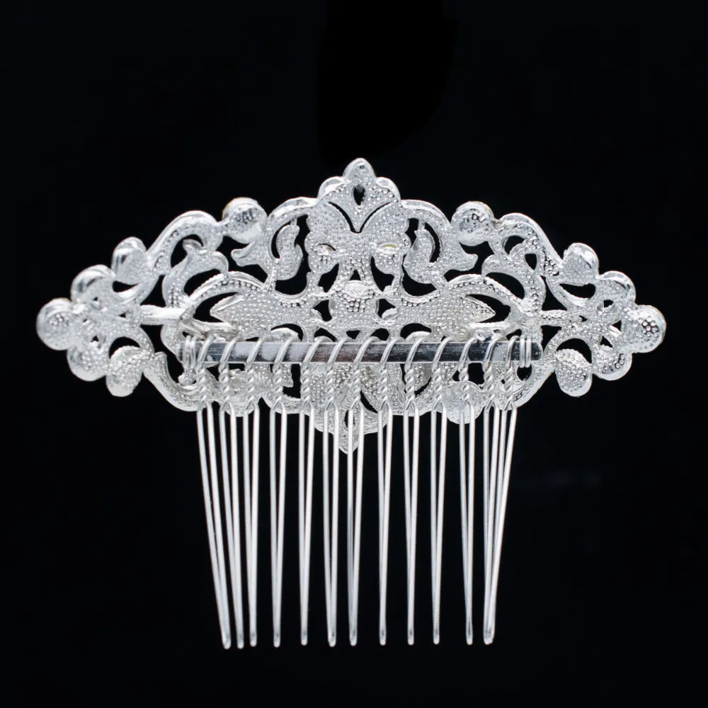 Popular Rhinestone Crystals Hair Side Comb for Bridal Wedding CO1456R