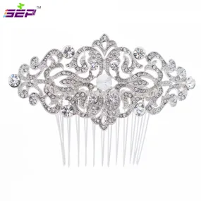 Popular Rhinestone Crystals Hair Side Comb for Bridal Wedding CO1456R