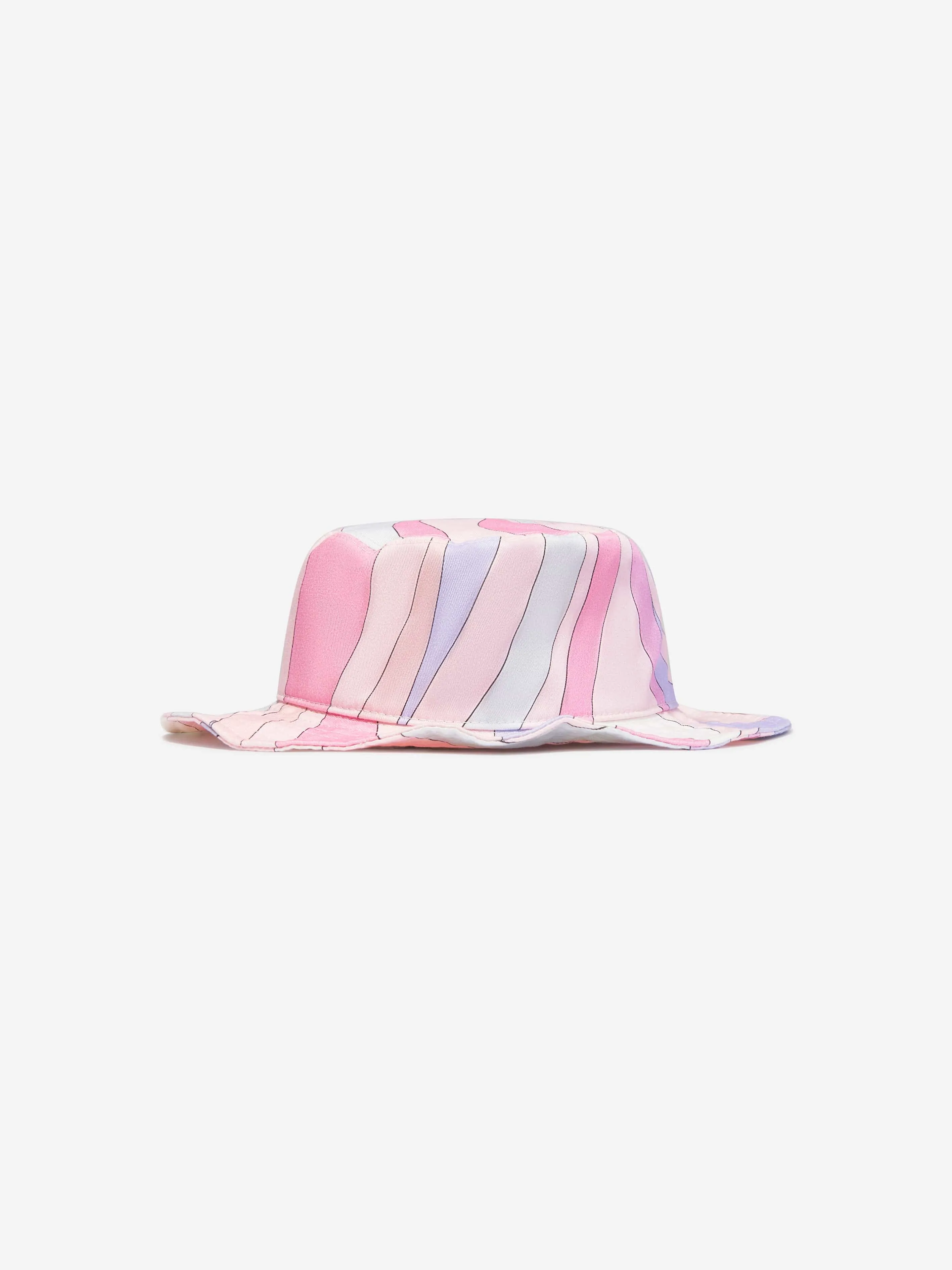 Pucci Girls Marmo Print Bucket Hat in Pink