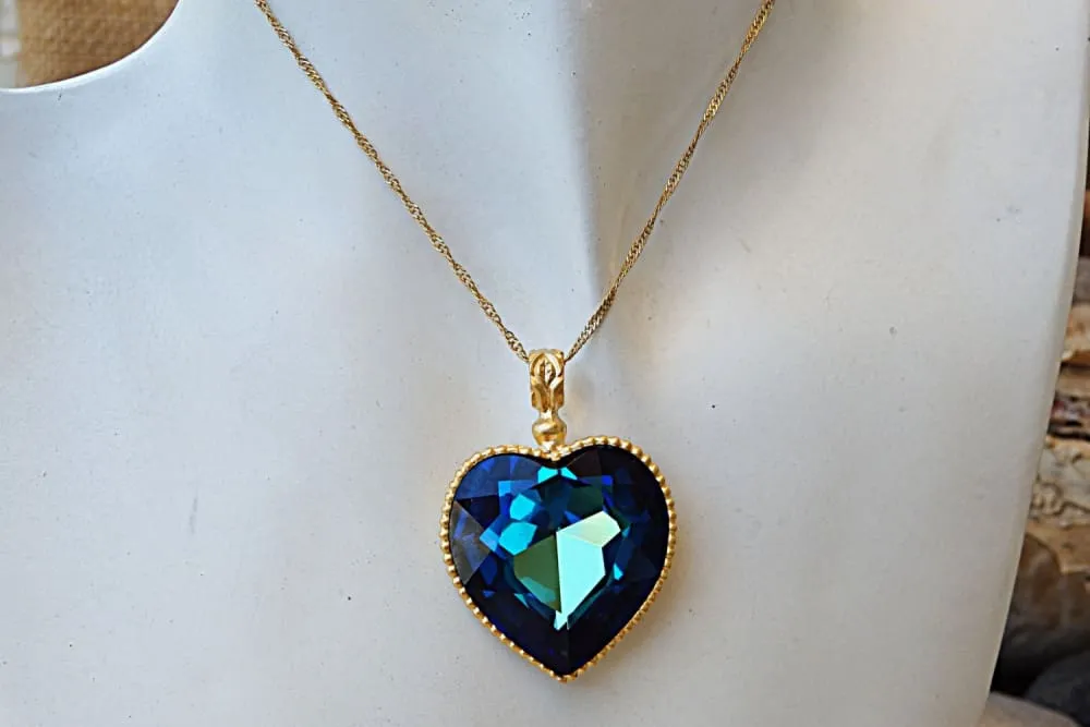 Purple heart necklace