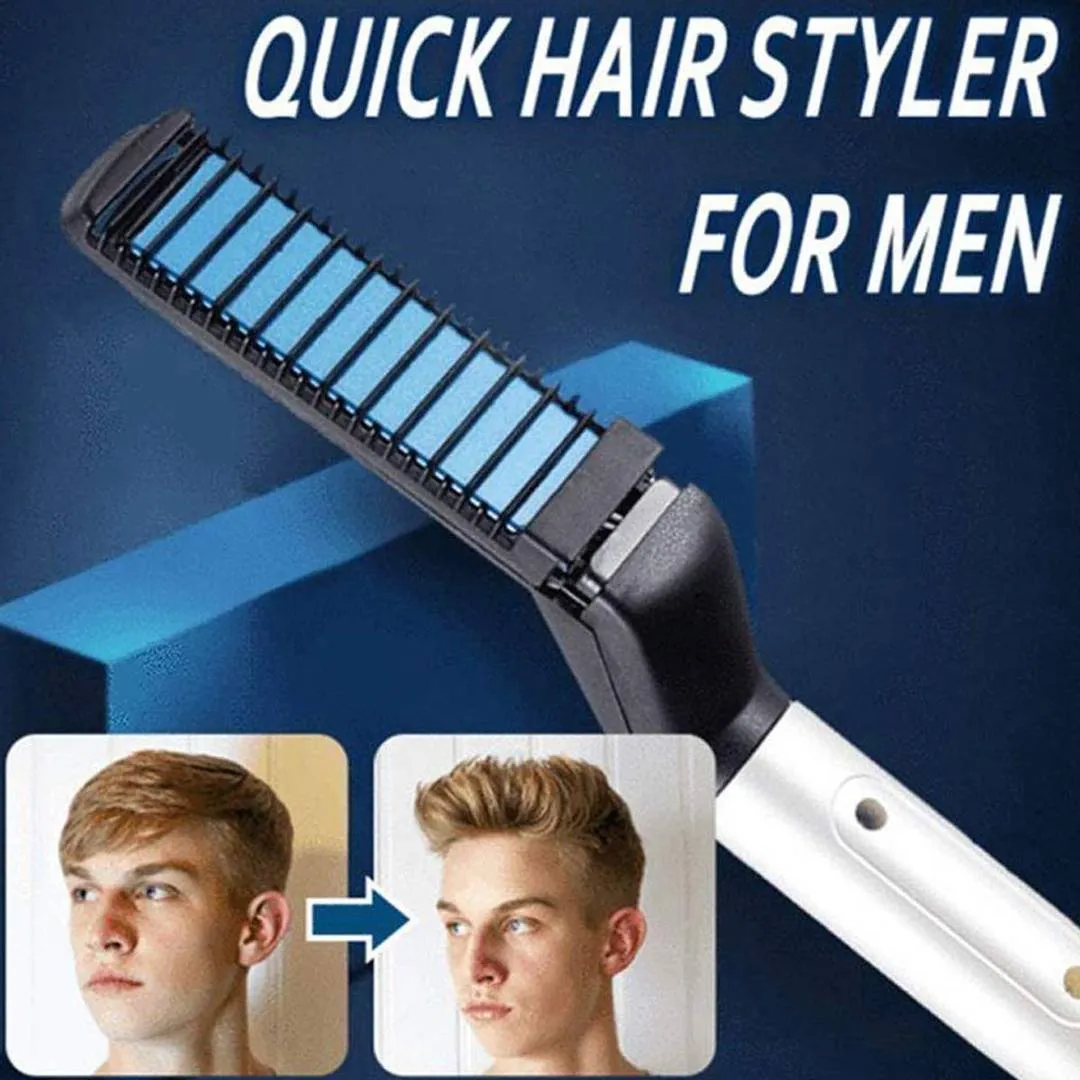 Quick Hair Styler for Men Electric Beard Straightener And Massage Hair For Men