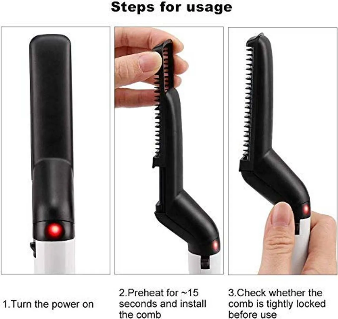 Quick Hair Styler for Men Electric Beard Straightener And Massage Hair For Men