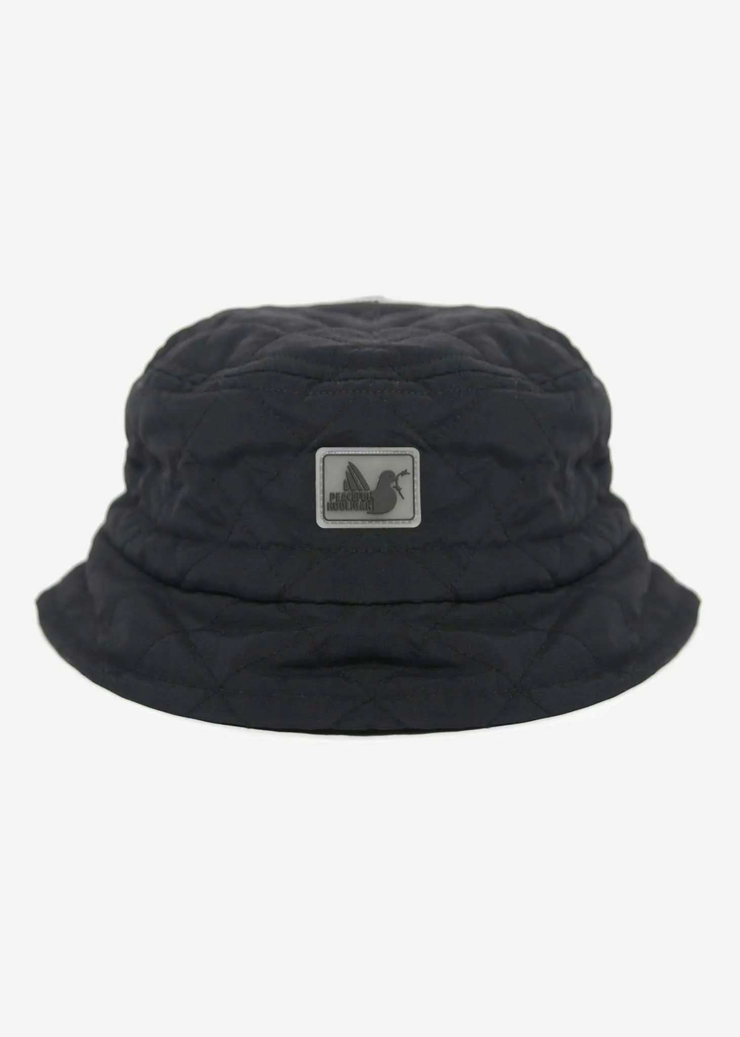 Quilted bucket hat - black