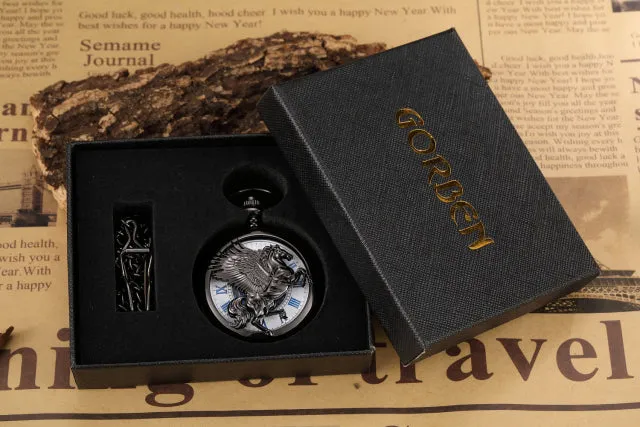 "The Pegasus" Hand-Wound Pocket Watch