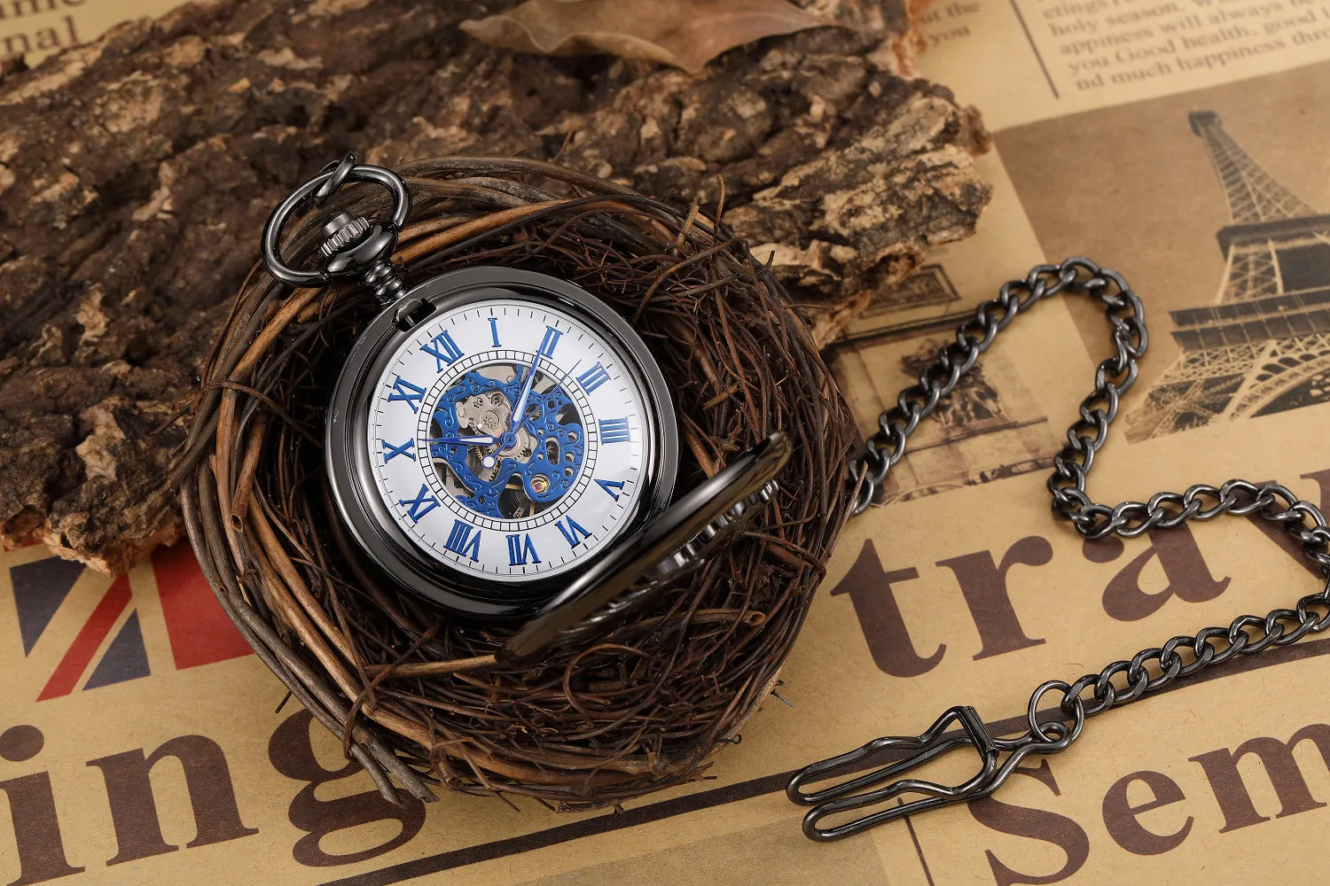 "The Pegasus" Hand-Wound Pocket Watch