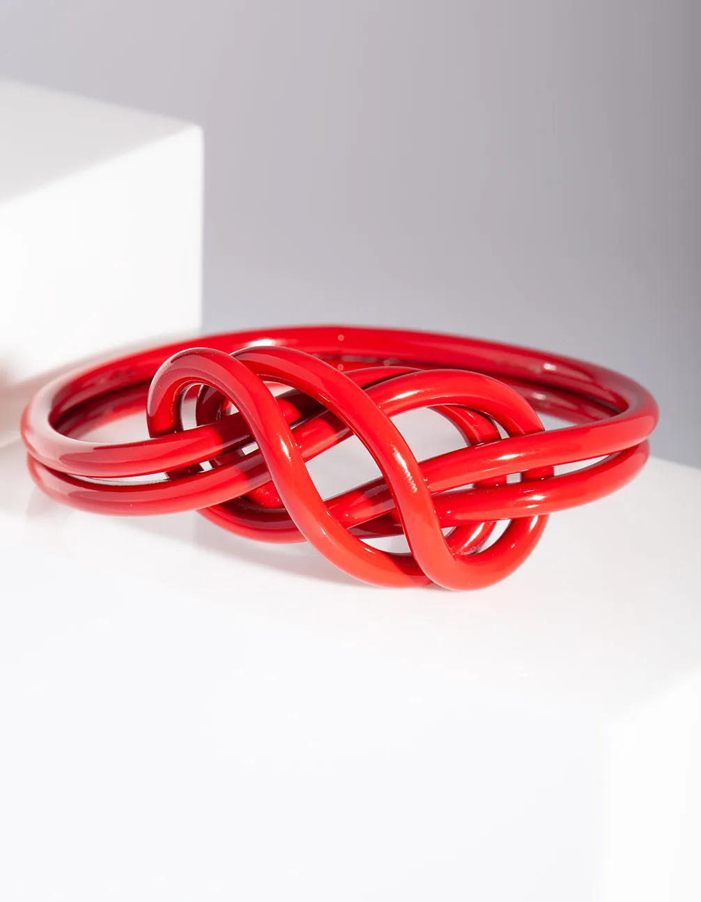 Red Double Knot Bangle