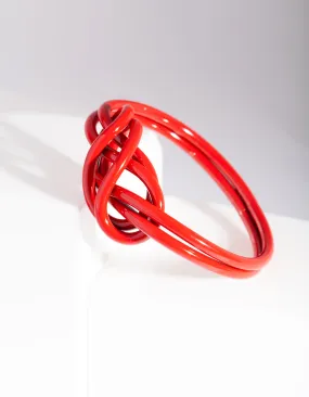 Red Double Knot Bangle