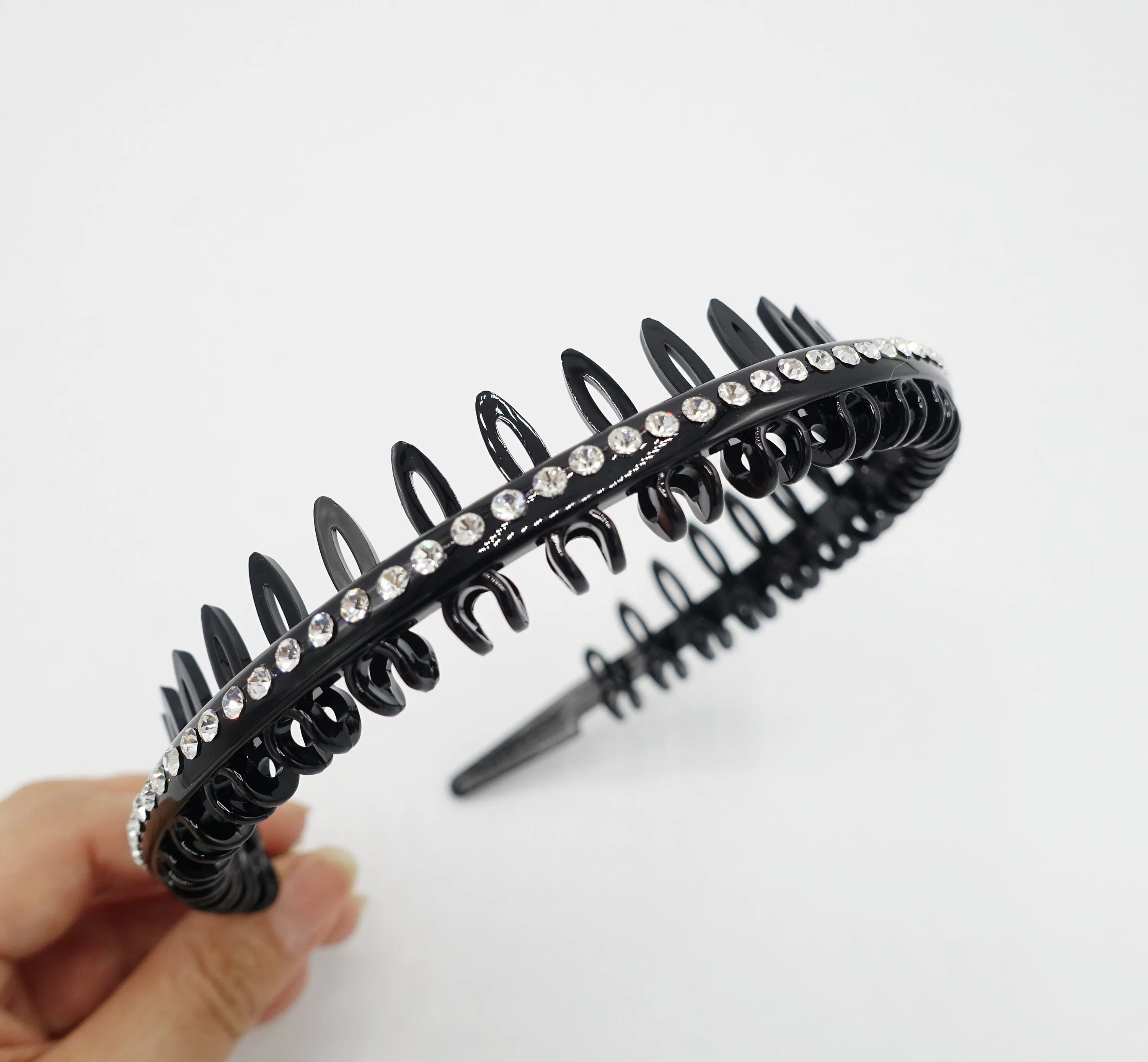 rhinestone headband tooth comb hairband for women