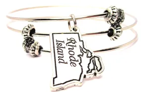 Rhode Island Triple Style Expandable Bangle Bracelet