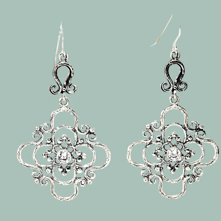 Romantic Sterling silver earrings for women Bluenoemi set with zircons