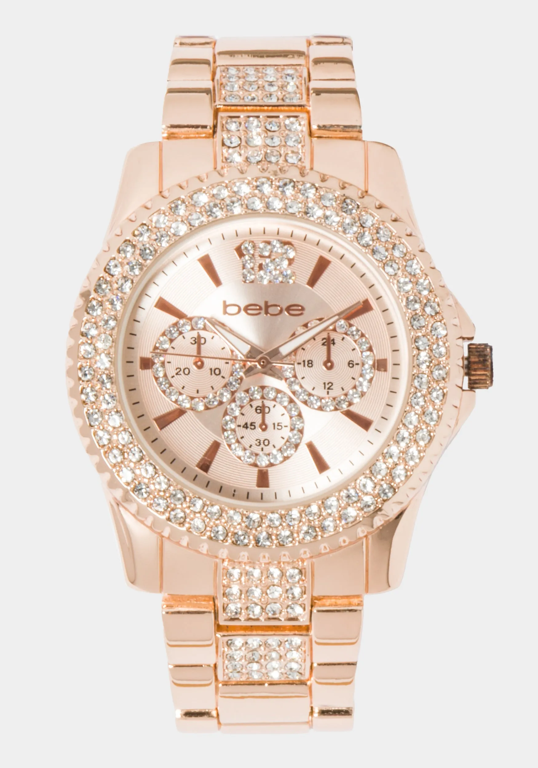 Rose  Dial Crystal Bezel Watch