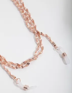 Rose Gold Twist Sunglasses Chain