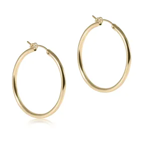 Round Gold 1.25" Hoop - Smooth