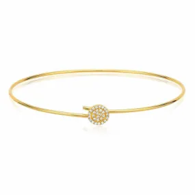 Round Pave Hook Bangle