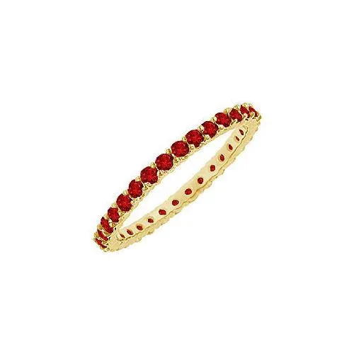 Ruby Eternity Bangle : 14K Yellow Gold - 10.00 CT TGW