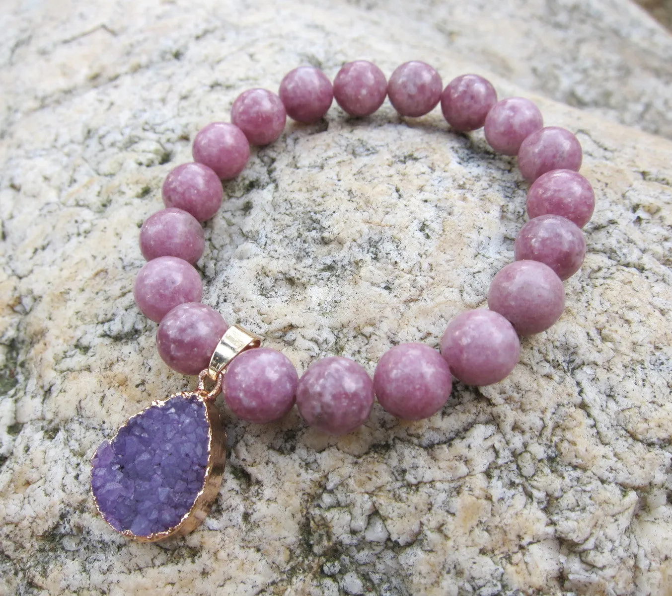 SALE - 3 piece set; Lepidolite, Sesame Jasper, Chohua Jasper Mala Bracelet Set