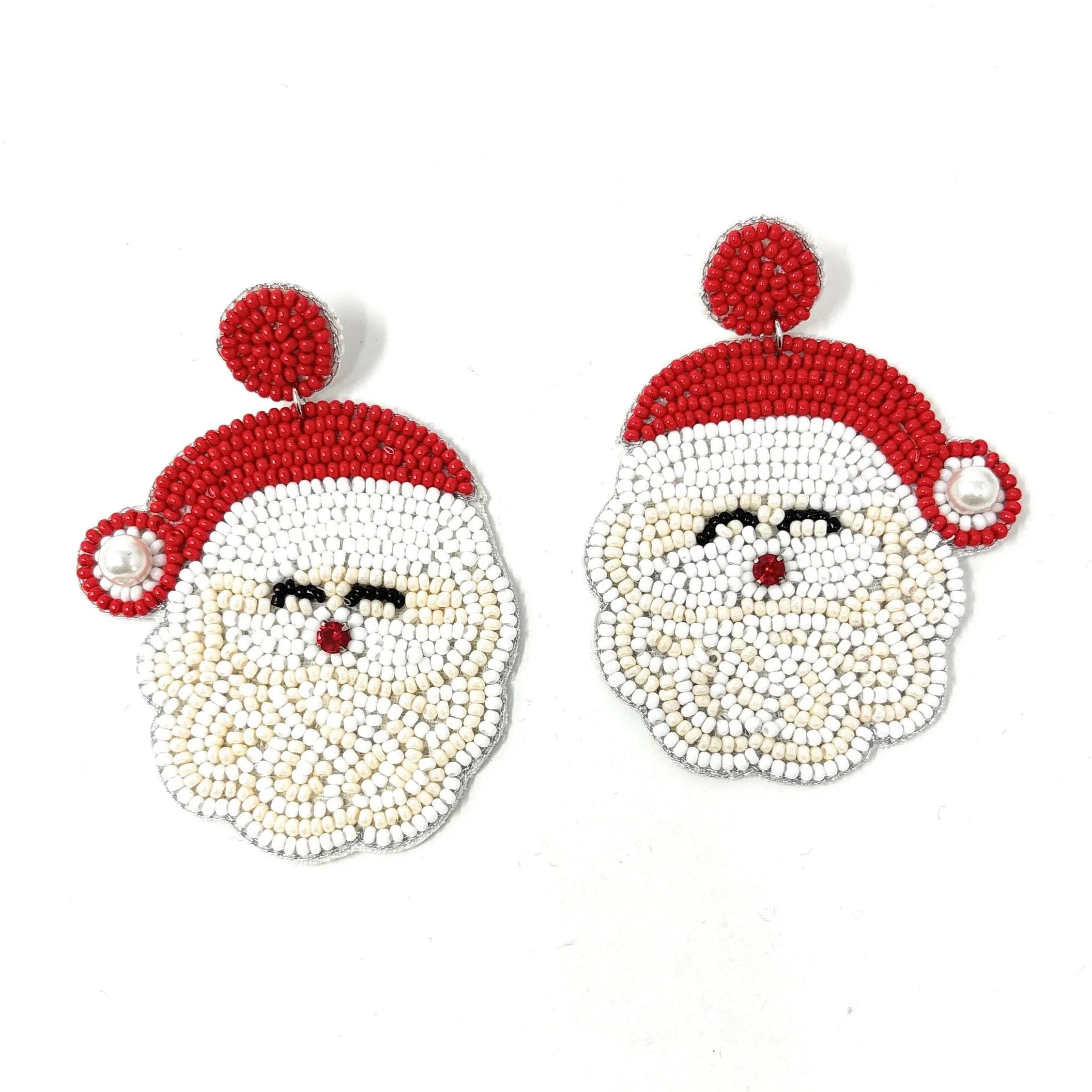 Santa Beaded Earrings