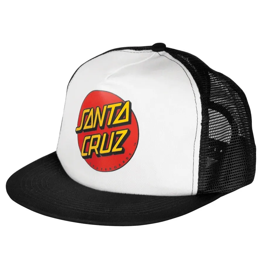 Santa Cruz Classic Dot Mesh Trucker High Profile Black/White