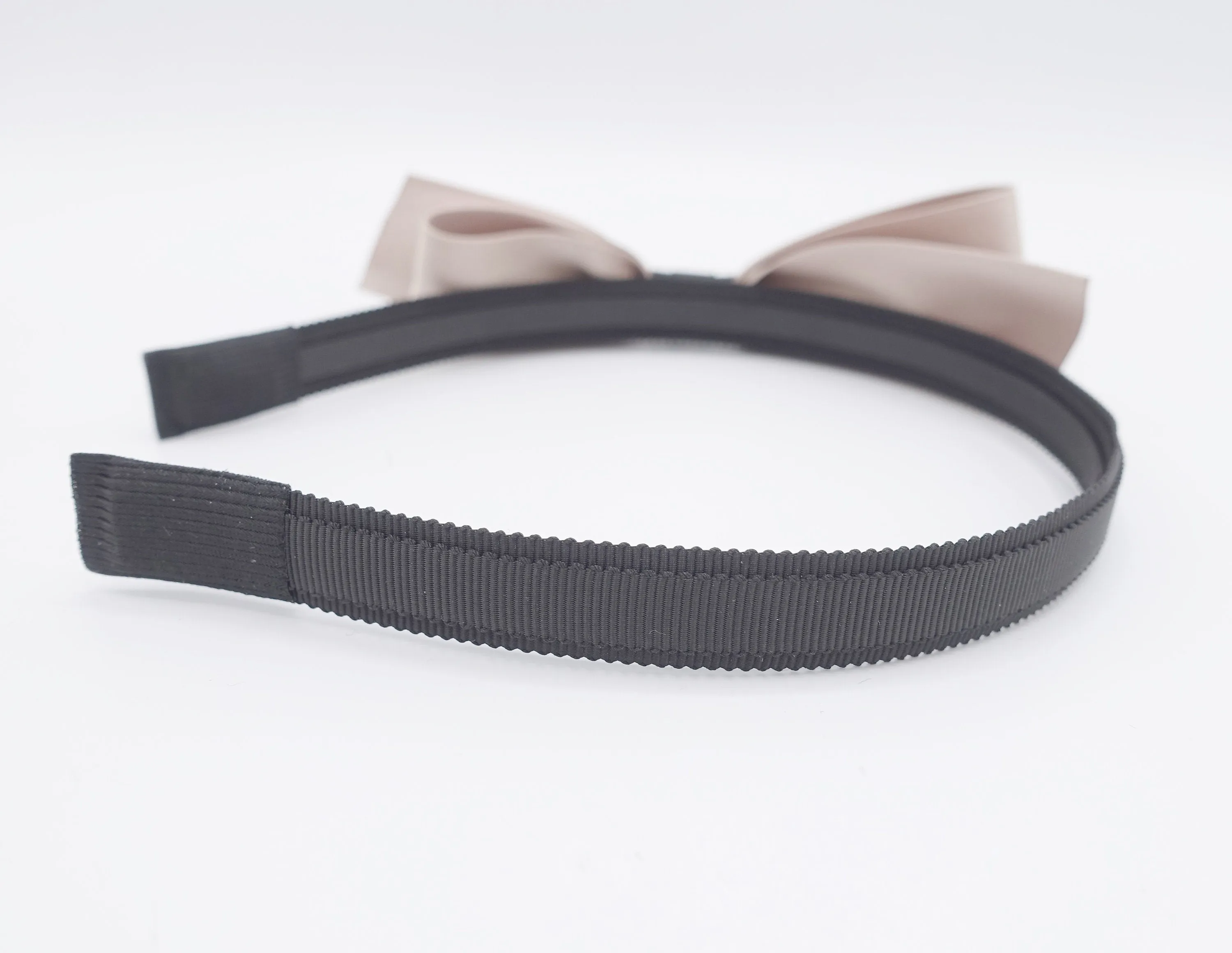 satin bow headband, grosgrain headband for women