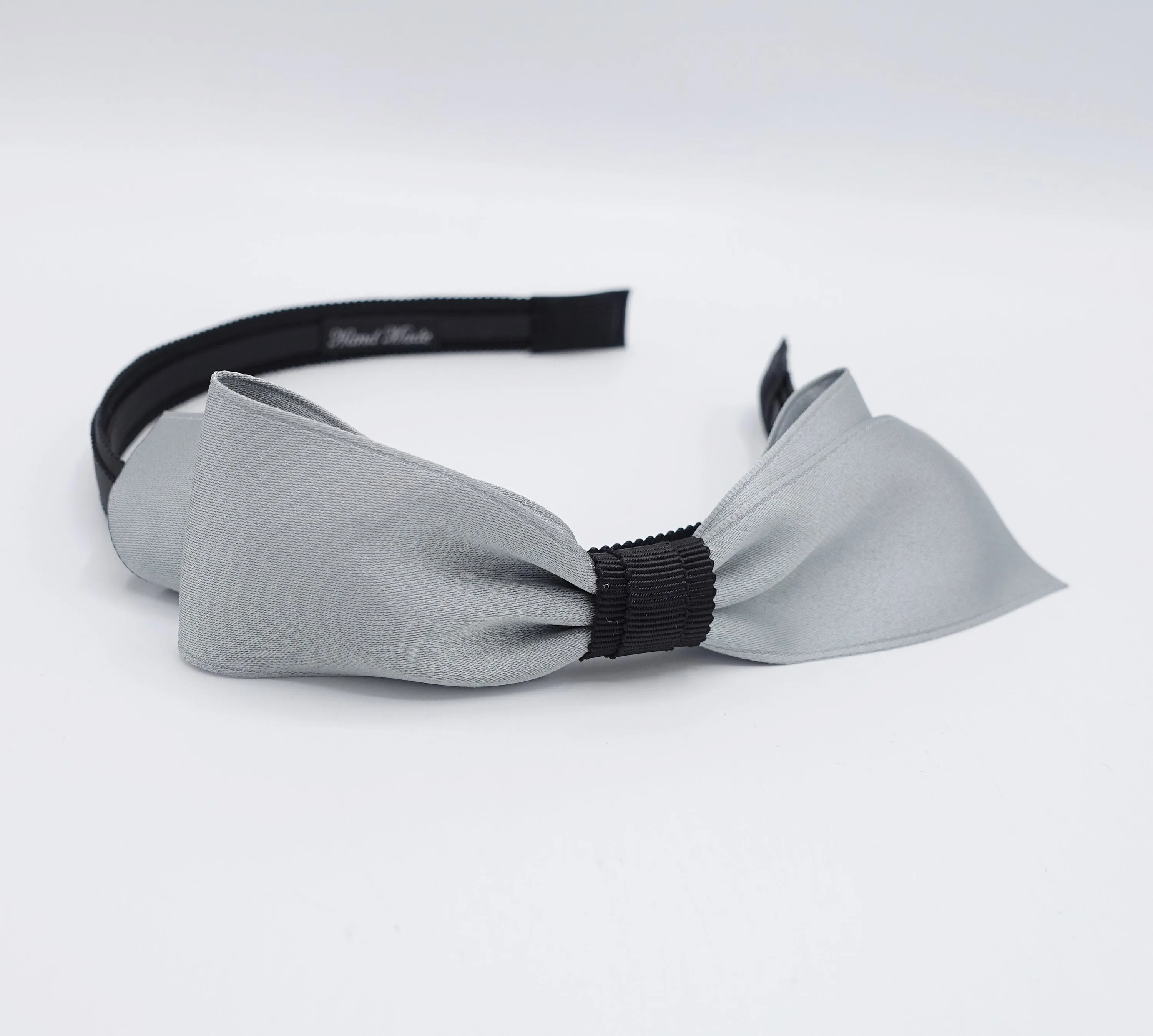 satin bow headband, grosgrain headband for women