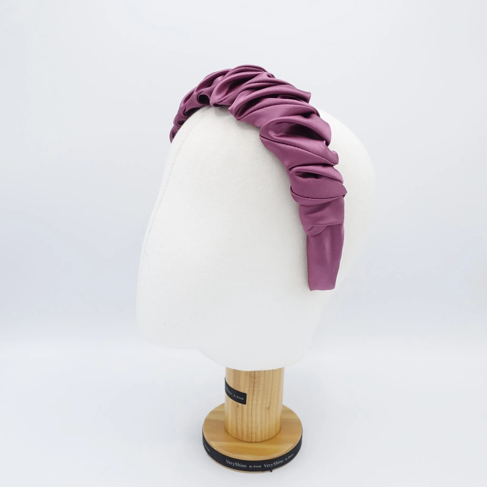 satin spiral wave headband pleated wrap feminine stylish hairband women hair accessory