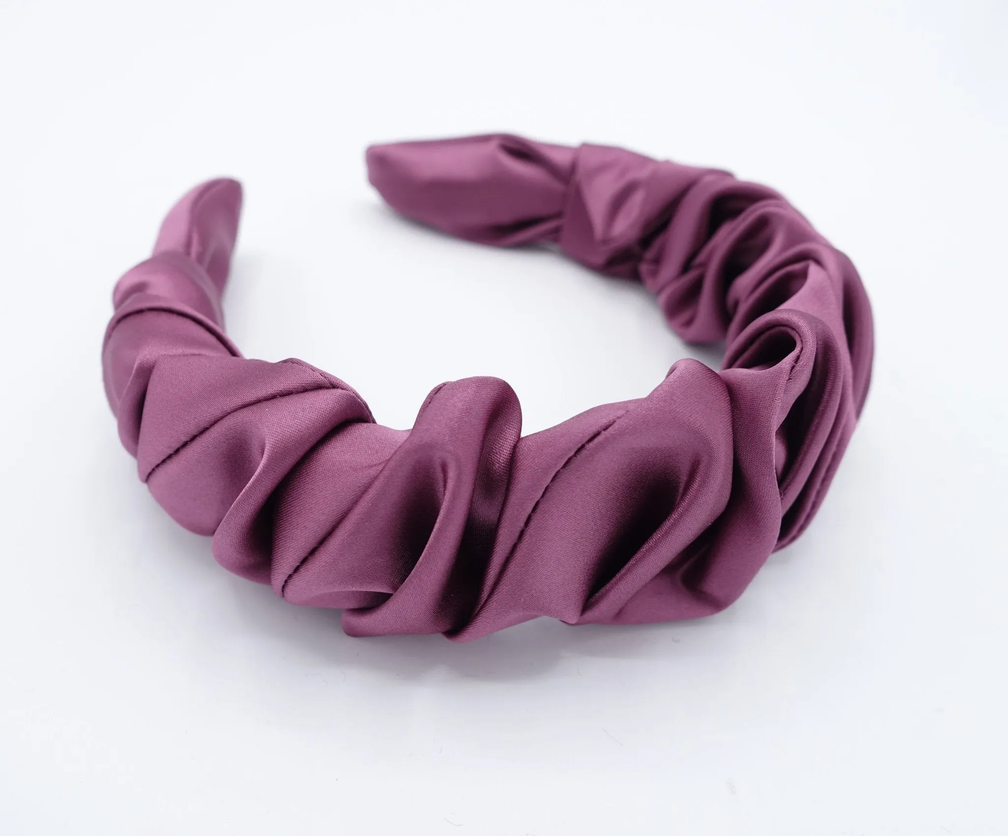 satin spiral wave headband pleated wrap feminine stylish hairband women hair accessory