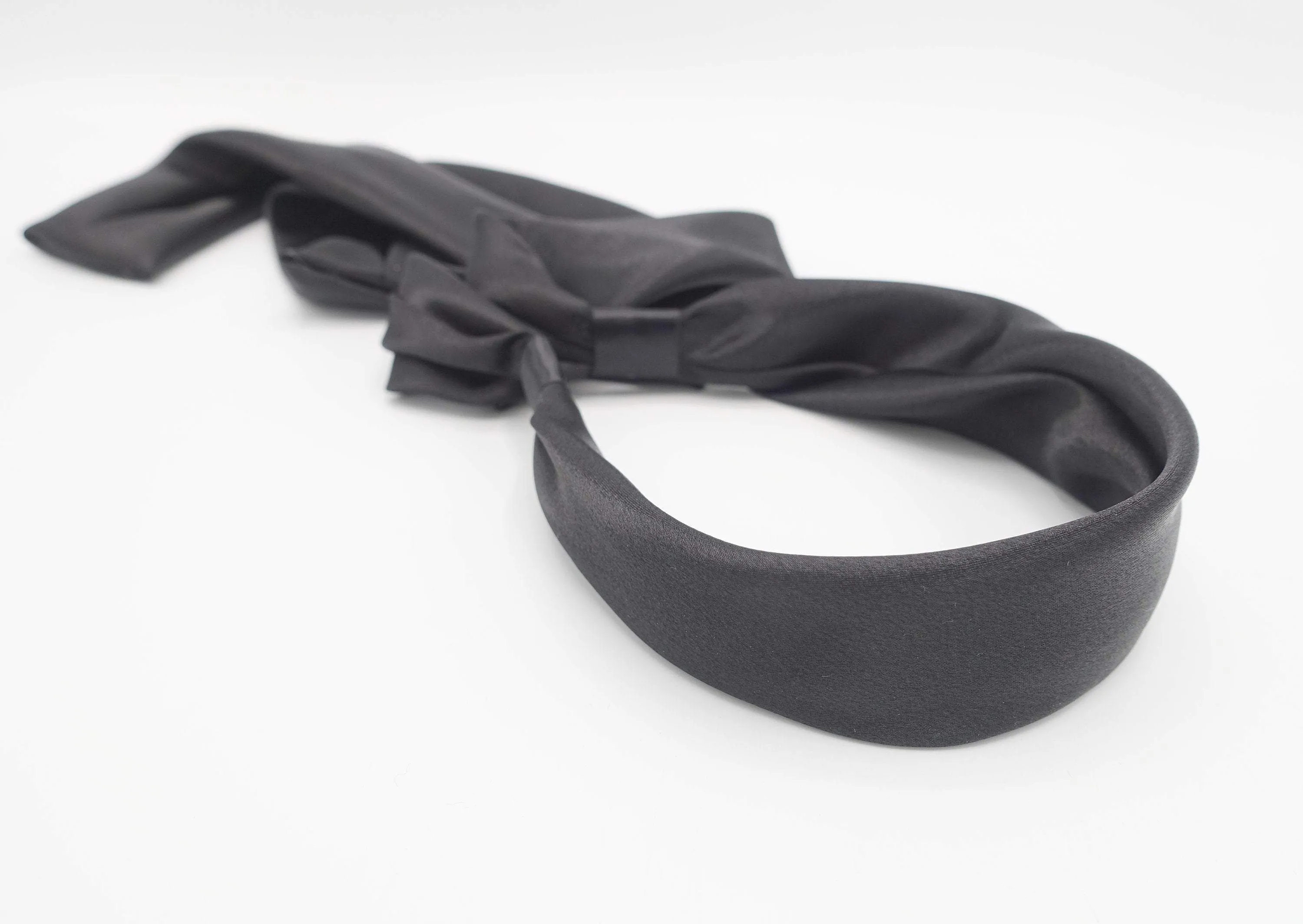 satin tail knot headband multi-style hairband for women