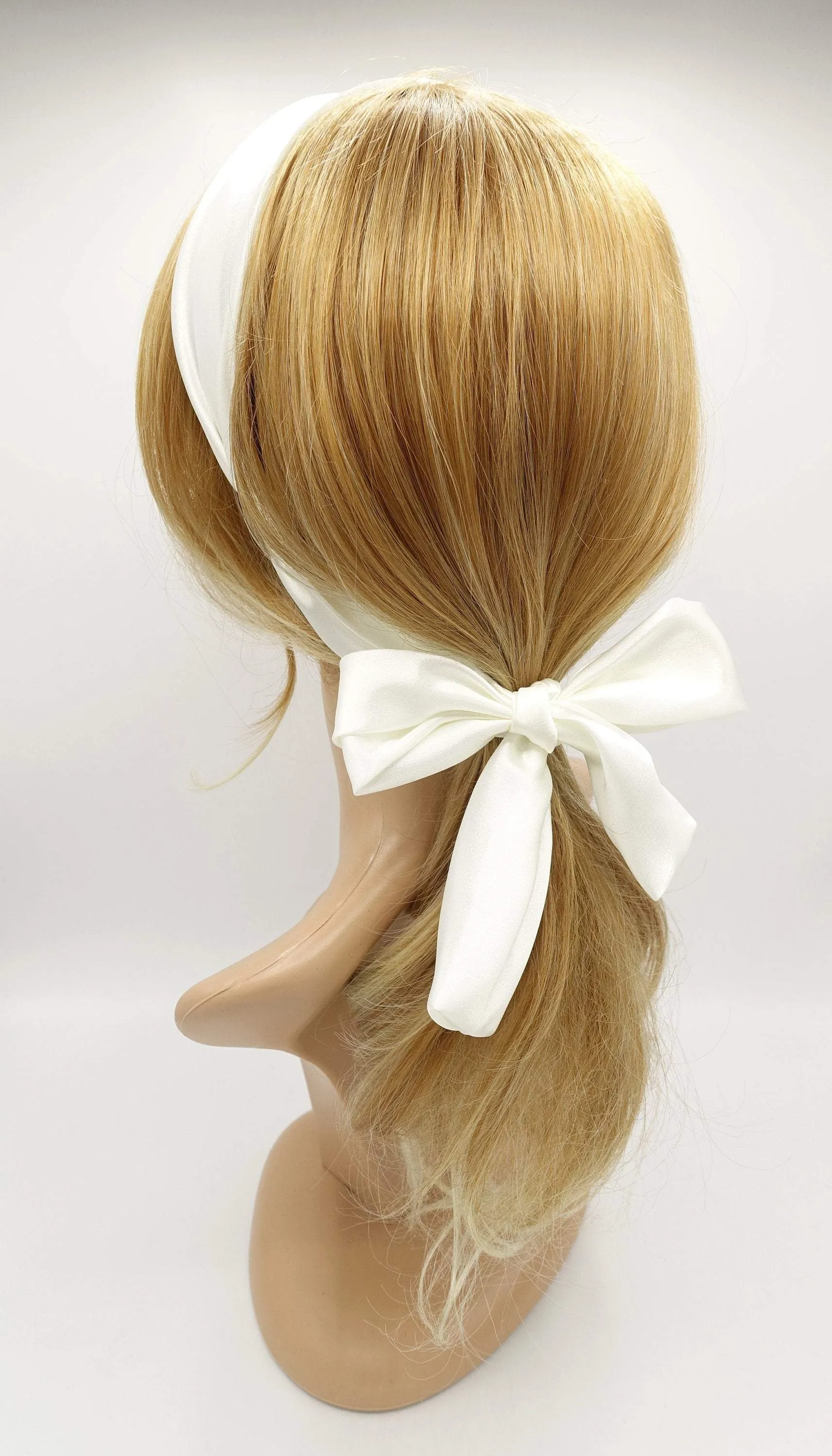 satin tail knot headband multi-style hairband for women